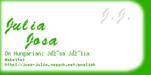 julia josa business card